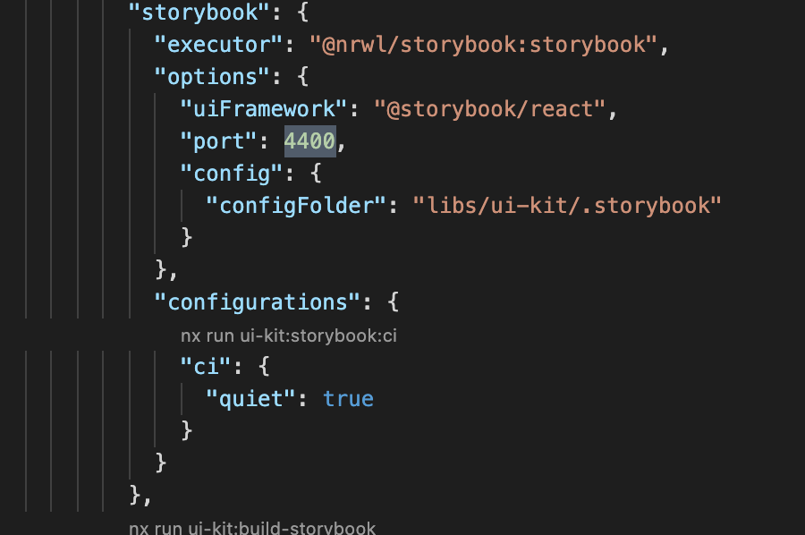 Serve storybook config